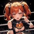 格闘四季(秋)2周目　カボチャモチーフの女子プロレスラー 6枚目
