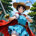 男装の蒼き姫騎士 4枚目
