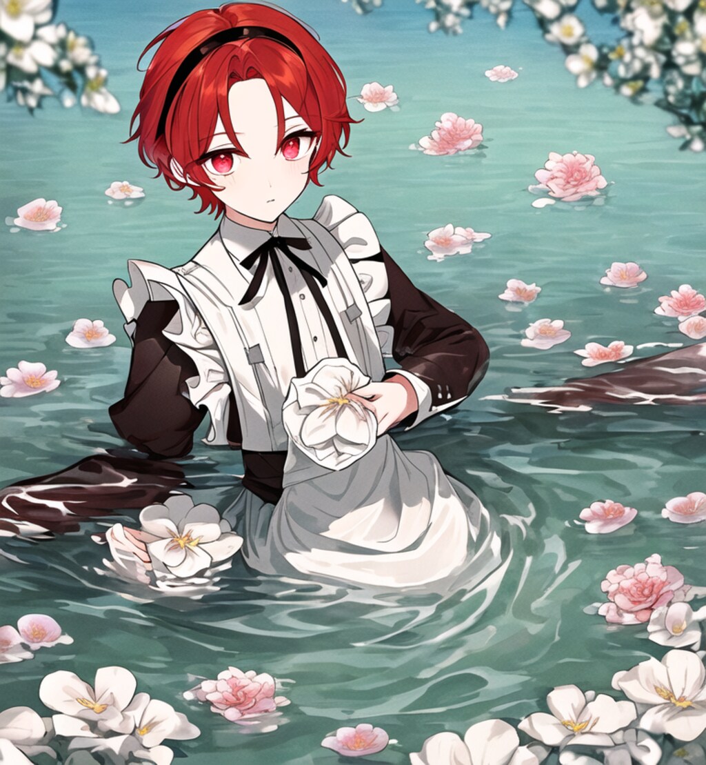 紅髪美少年メイドたち