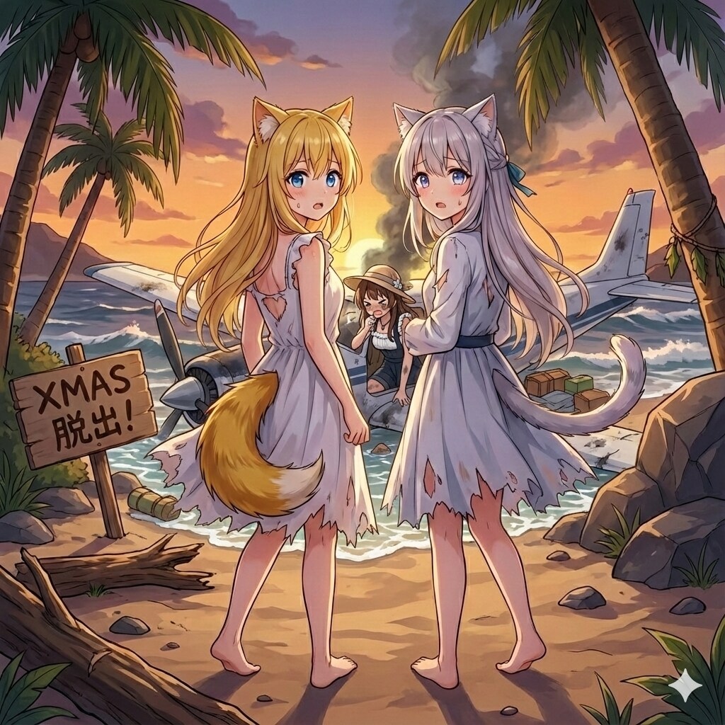 無人島3日目　No.209　2025年12月24日(水) | の人気AIイラスト・グラビア