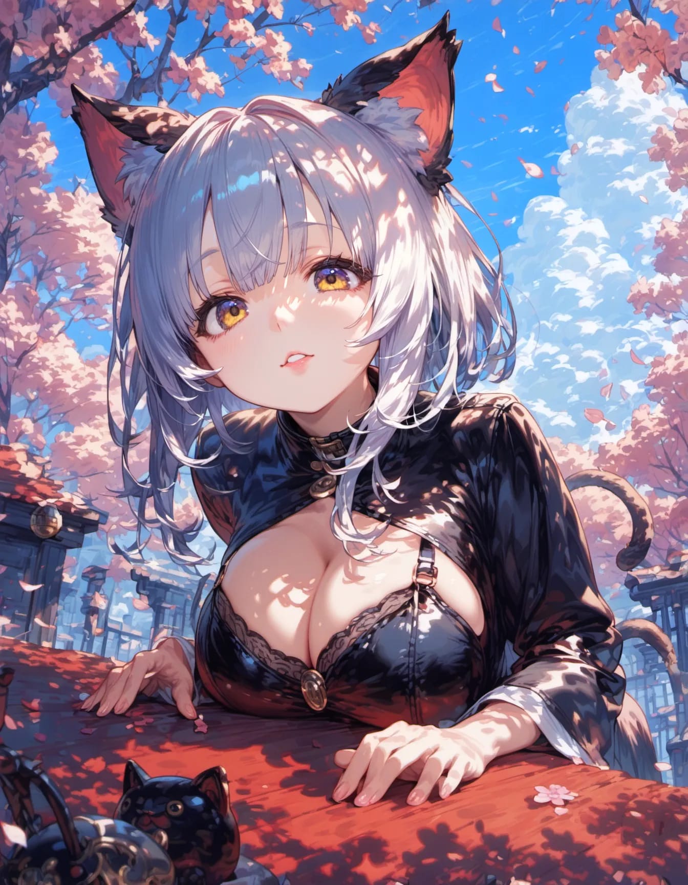 Petals in a Silver Gaze | の人気AIイラスト・グラビア