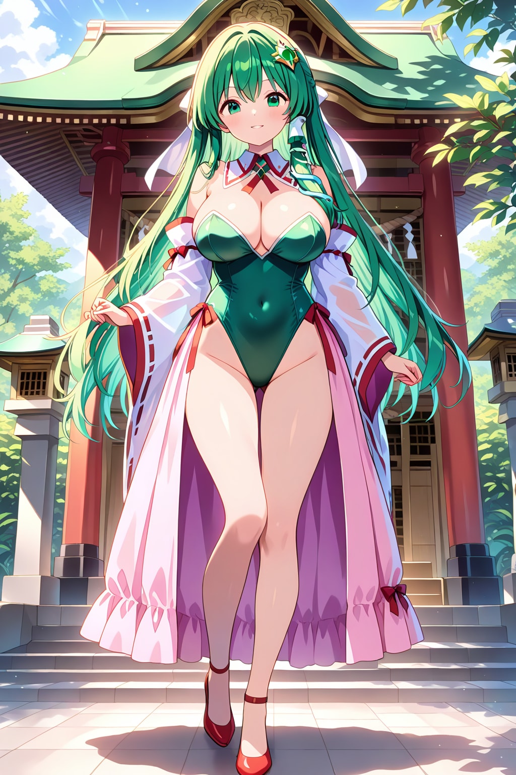 東風谷早苗🐸巫女レオタード
