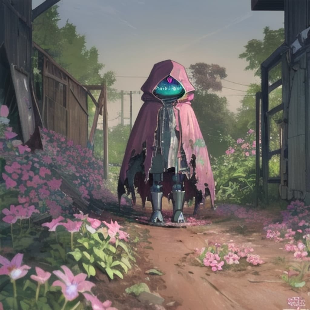 通学路に咲く歓迎の花