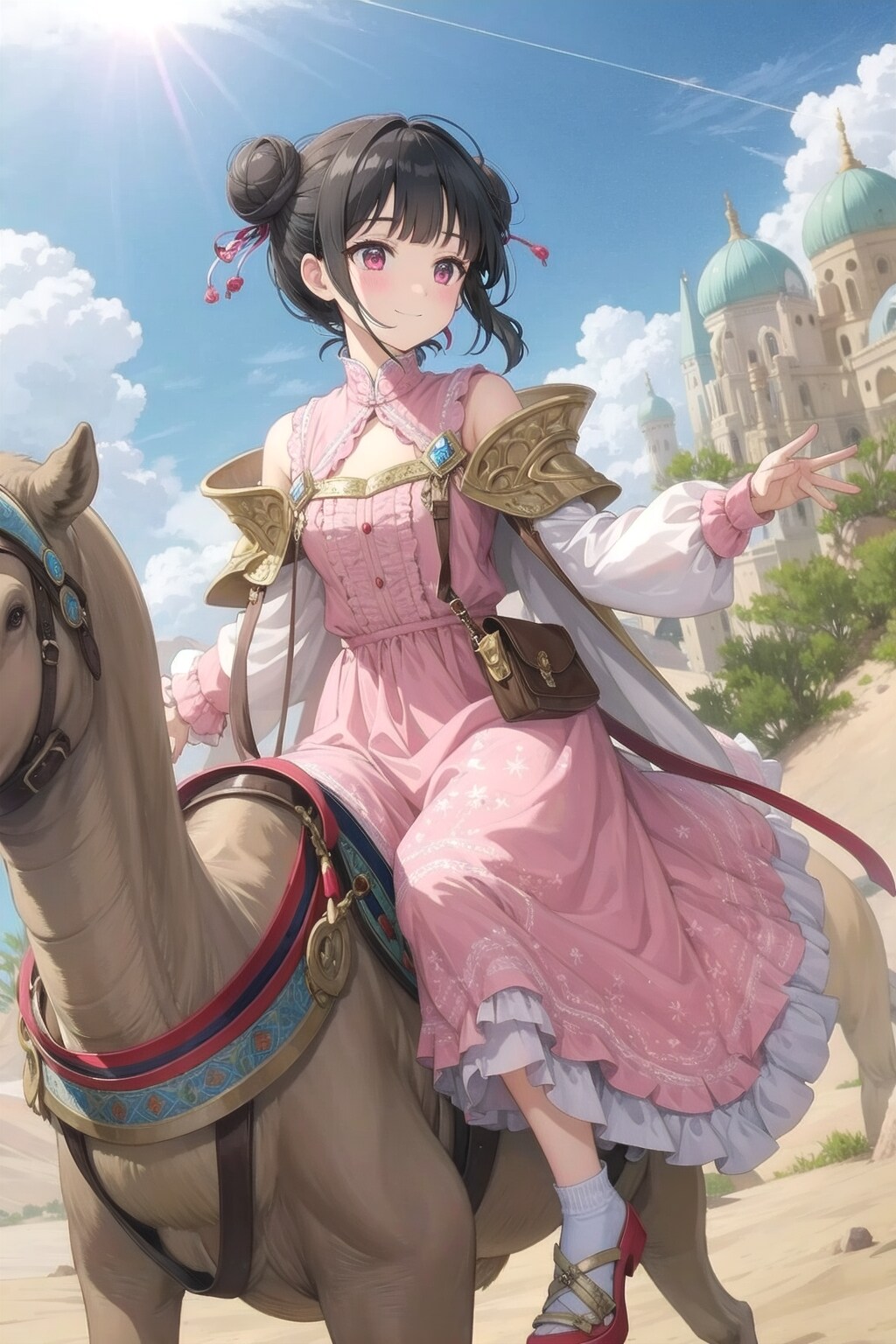 らくださんにのるのです