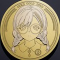 眼鏡三つ編みっ娘の記念金貨・完成 2枚目
