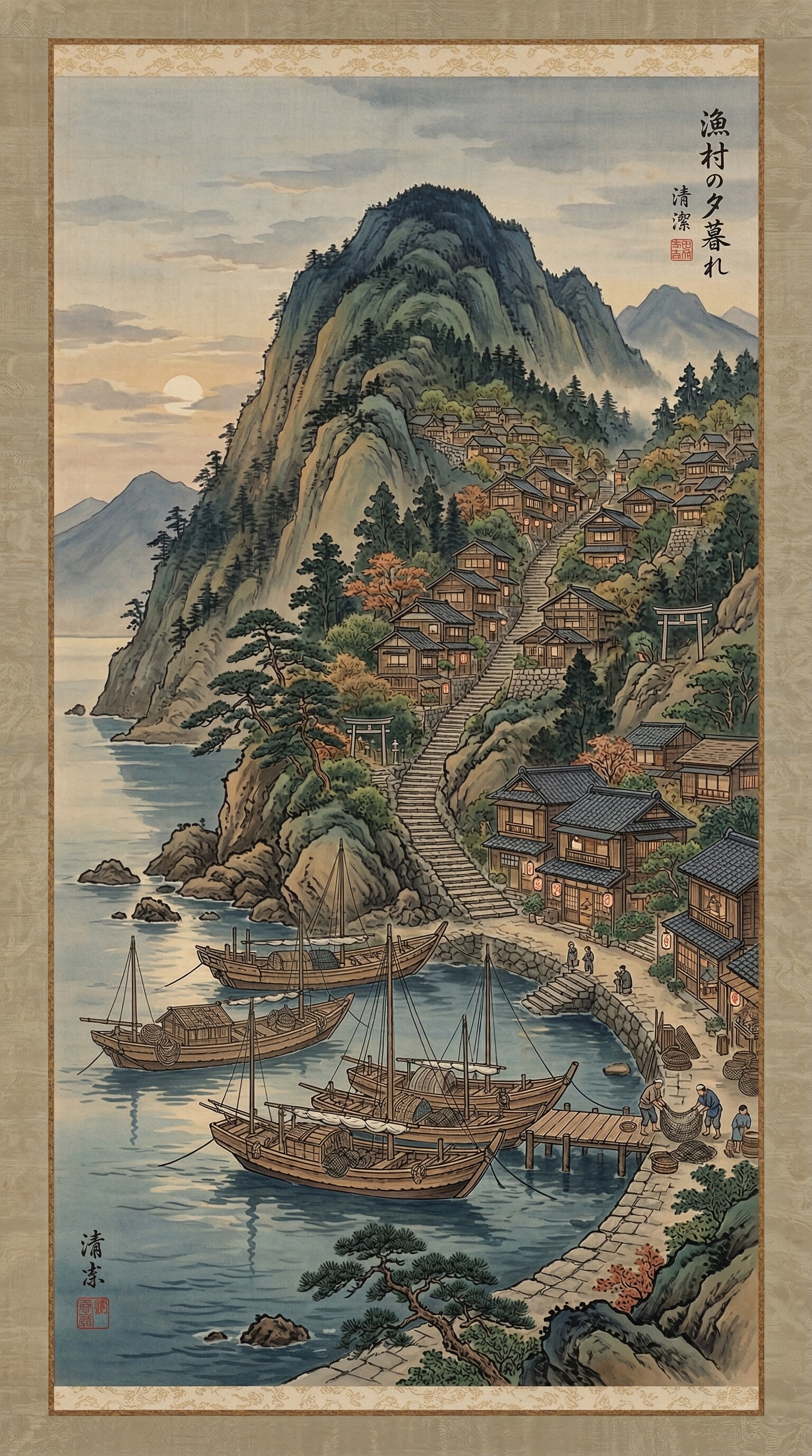 前は海、後ろは山