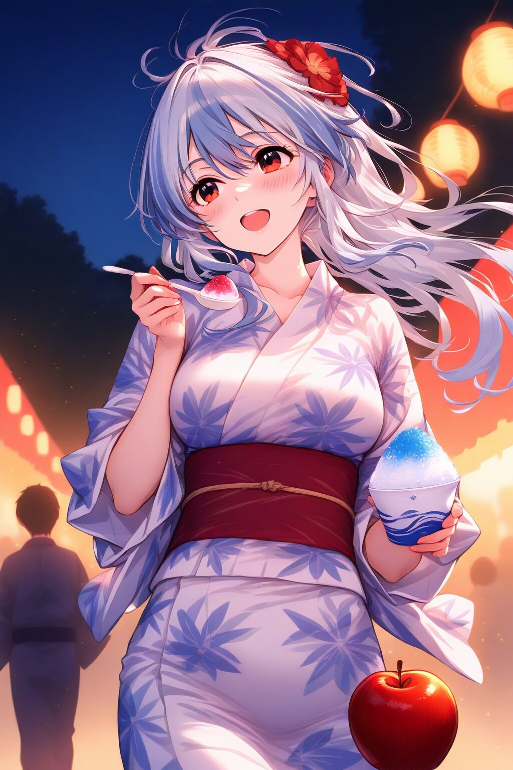 浴衣慧音の縁日巡り