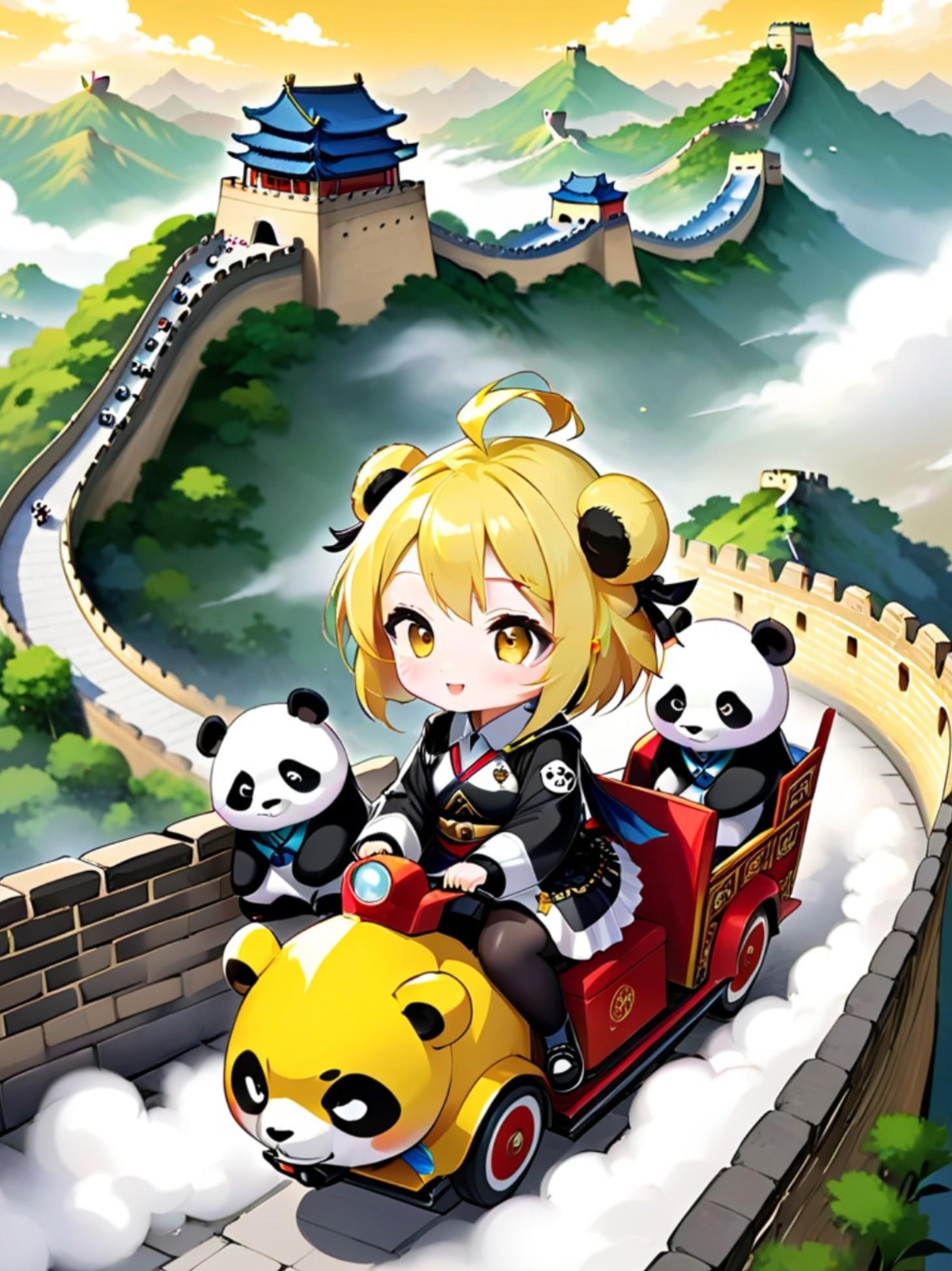中国旅行の黄色髪ちゃん