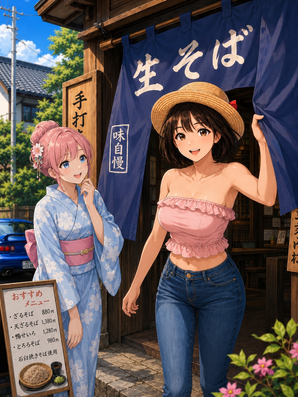 【ウチの娘シリーズ】二八蕎麦さんのお誘いでお蕎麦食べに来ました。