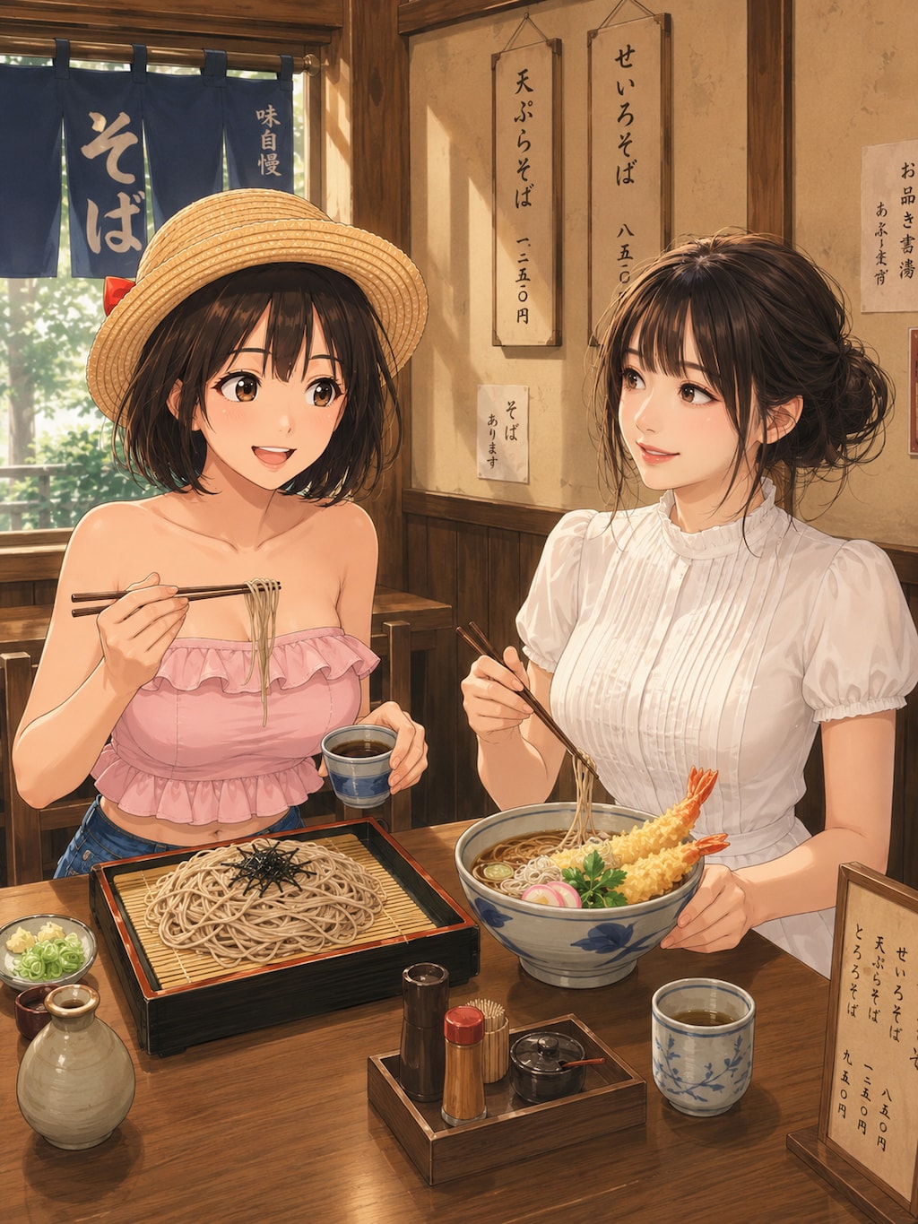 【ウチの娘シリーズ】二八蕎麦さんのお誘いでお蕎麦食べに来ました。