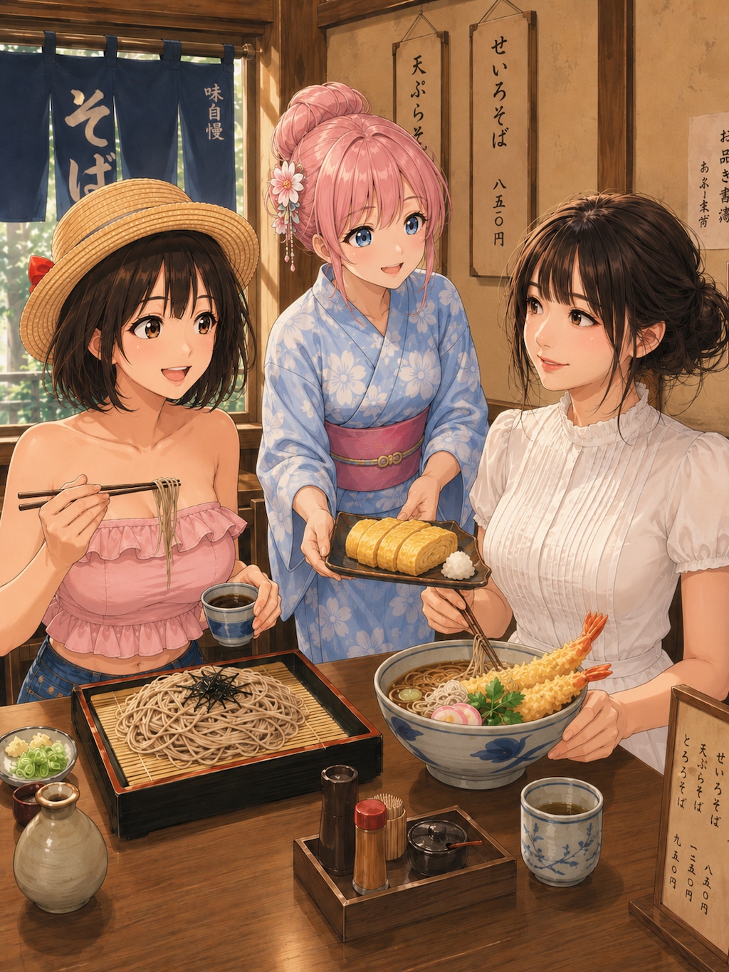 【ウチの娘シリーズ】二八蕎麦さんのお誘いでお蕎麦食べに来ました。