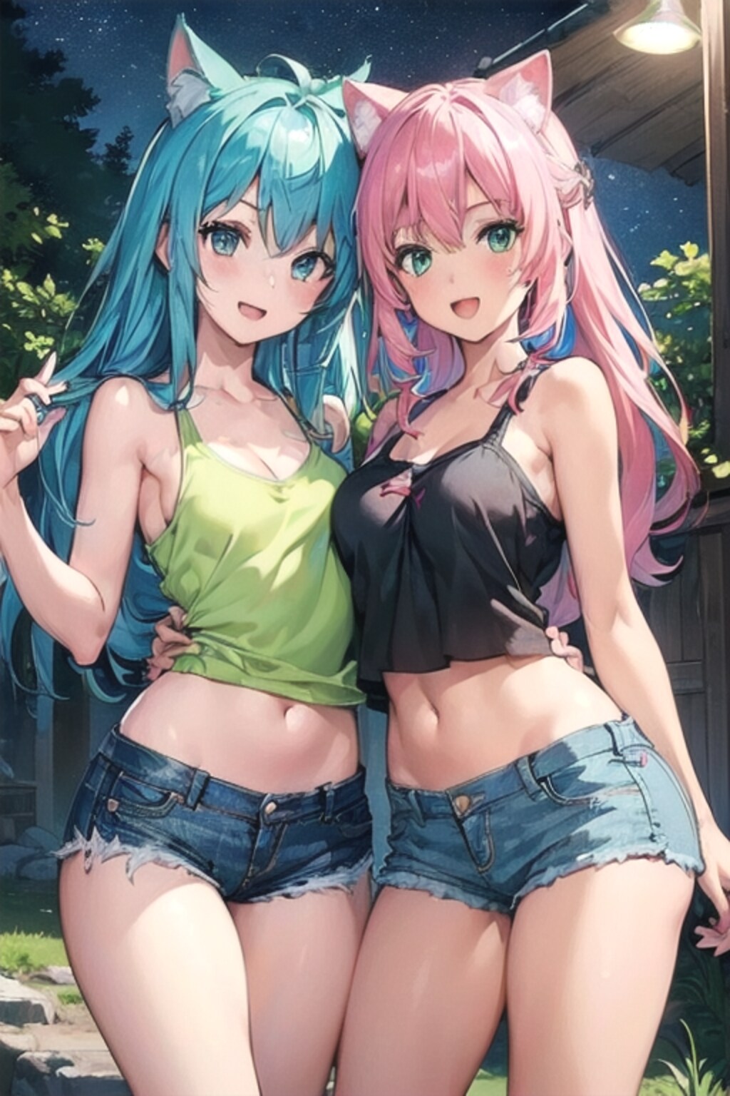 猫耳姉妹の仲良しキャンプ🏕