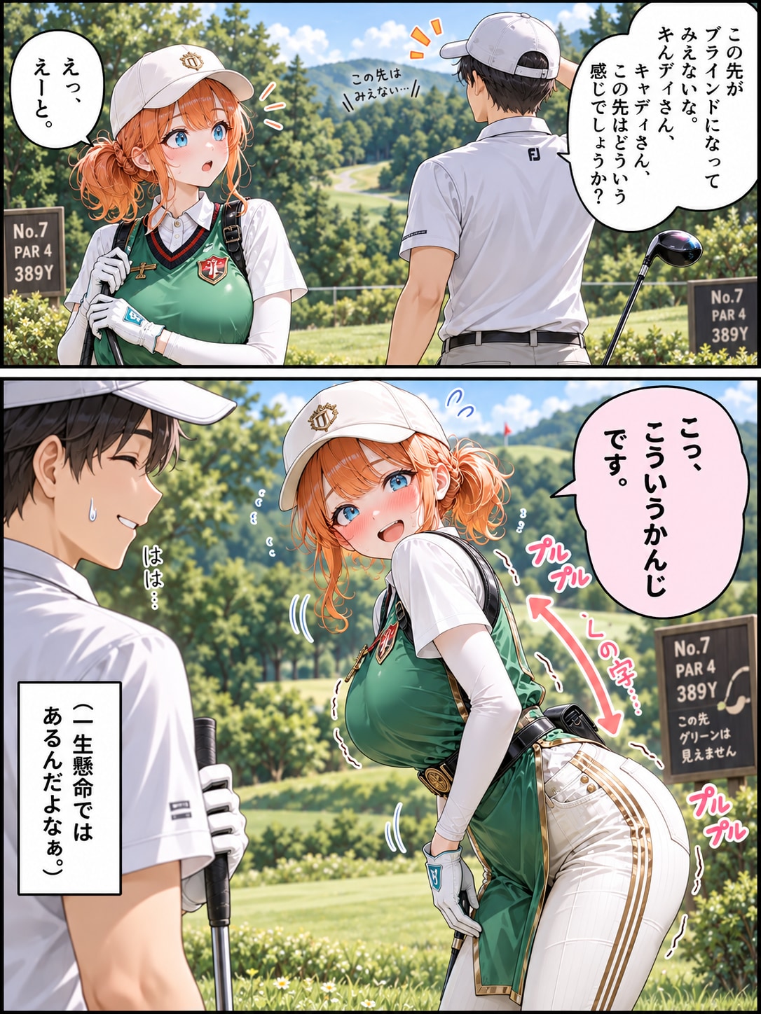 キャディさん「ブラインド」 | の人気AIイラスト・グラビア