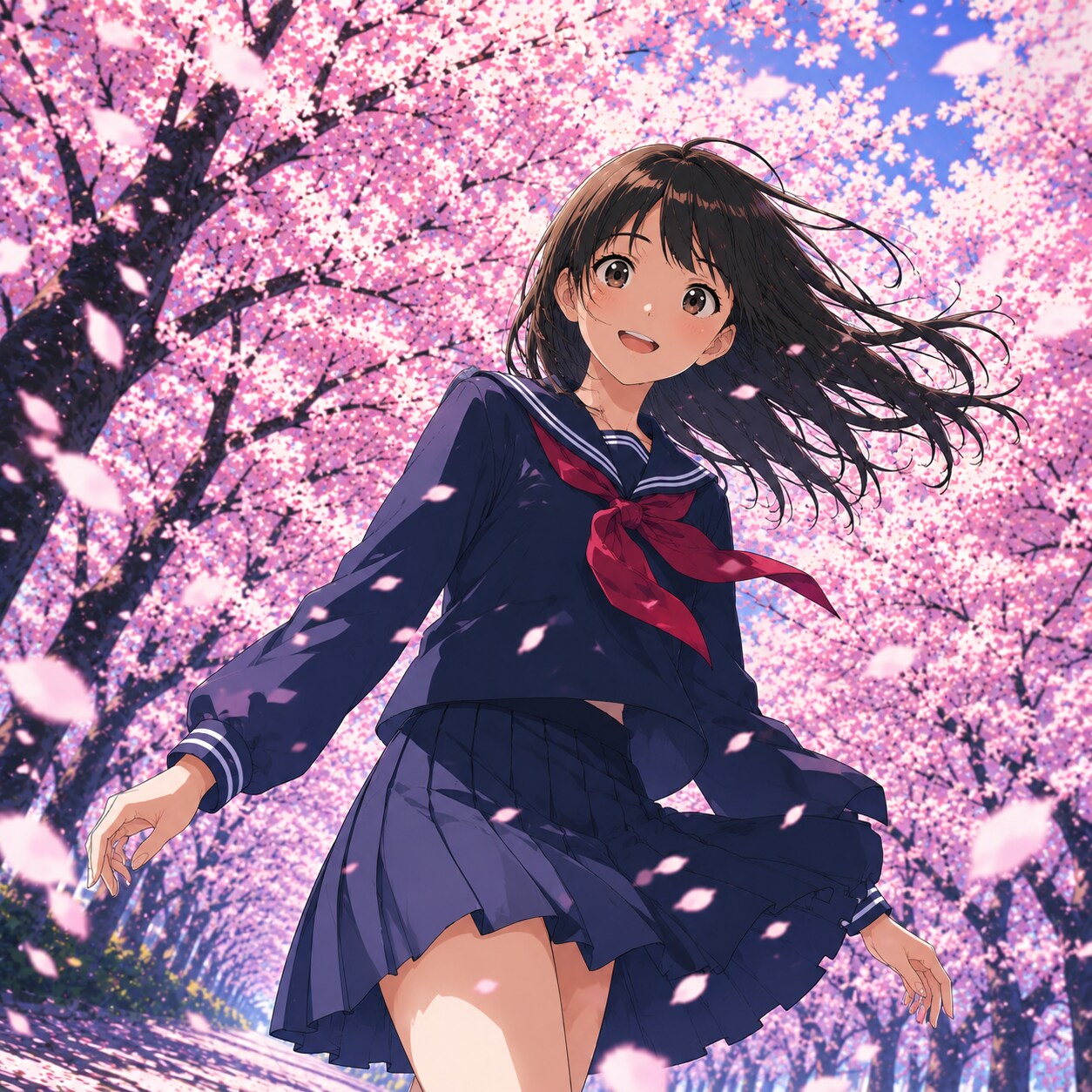 桜のトンネル | の人気AIイラスト・グラビア
