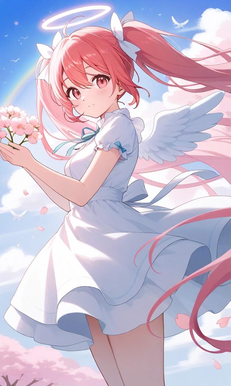 桜ミクさんを天使にしてみた