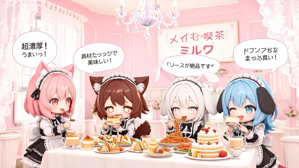 【グルメ,メイド】けもみみメイドカフェの試食会