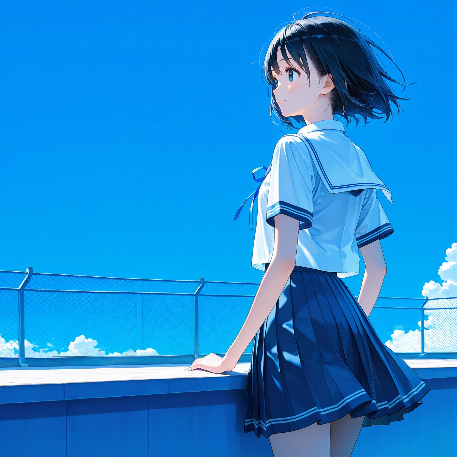 屋上の少女