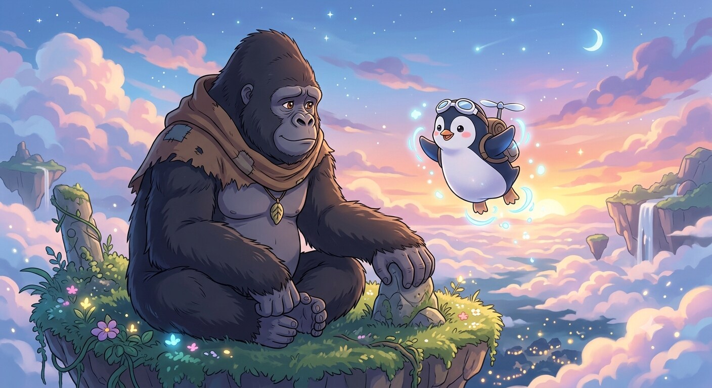 センチメンタルゴリラとホバーリングするペンギン
