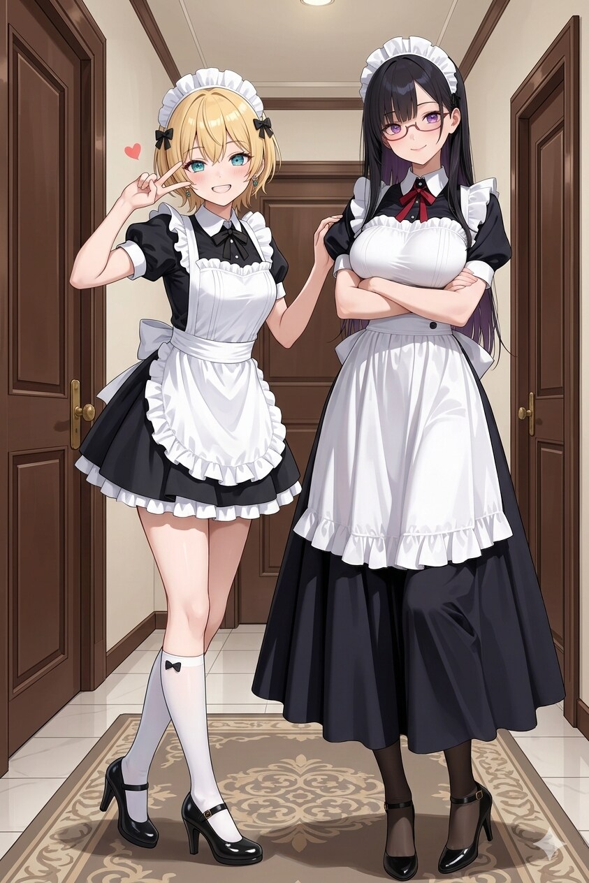 【お誕生日FA】真面目ちゃん＆陽キャちゃんお誕生日おめでとう | の人気AIイラスト・グラビア
