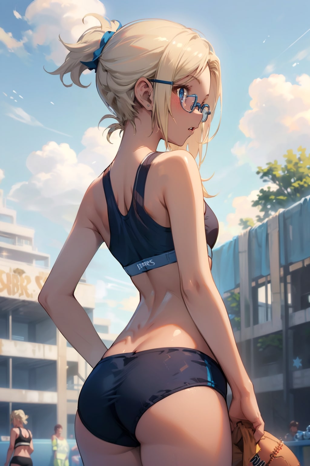 スポーツブルマの眼鏡っ娘