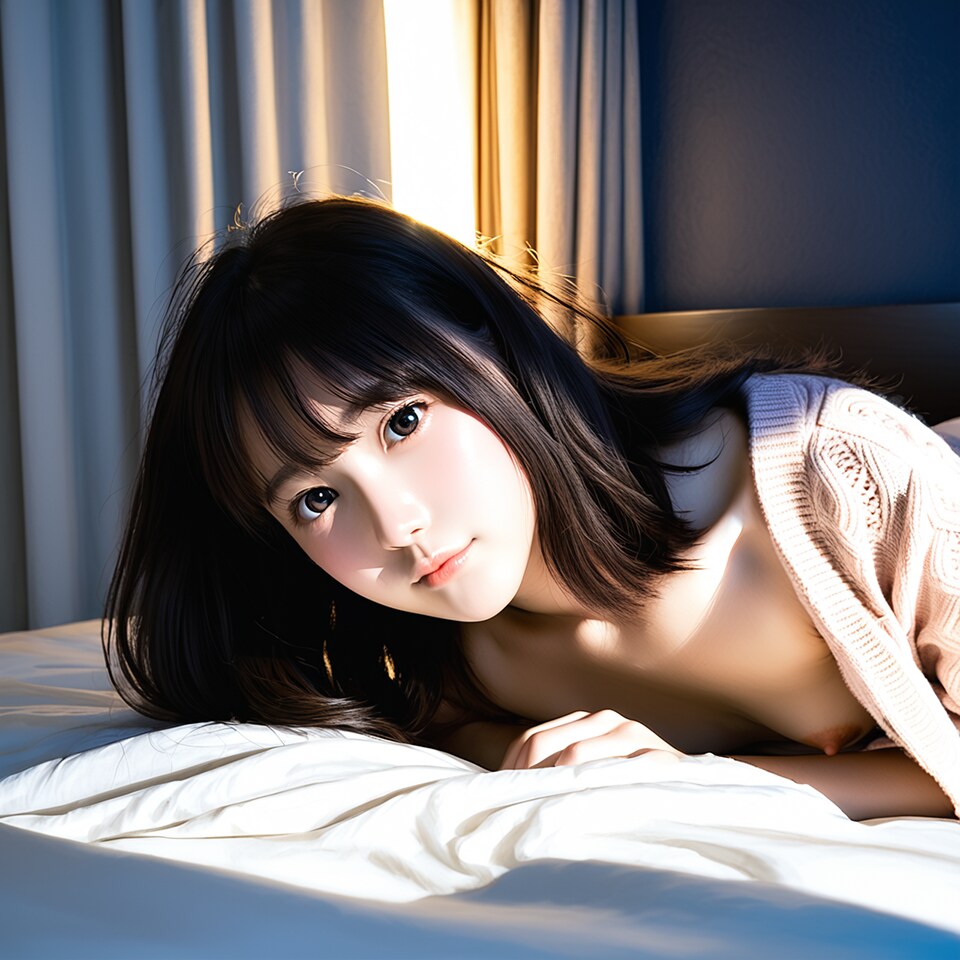 架空セーター美女3