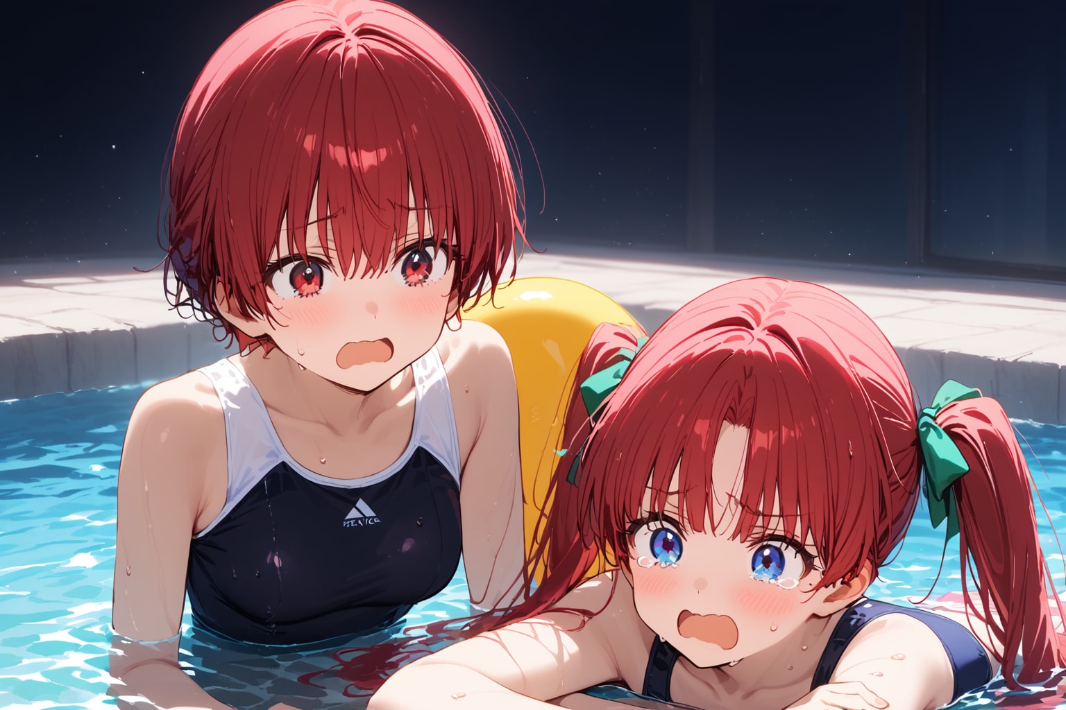 ナイトプールでパニック！