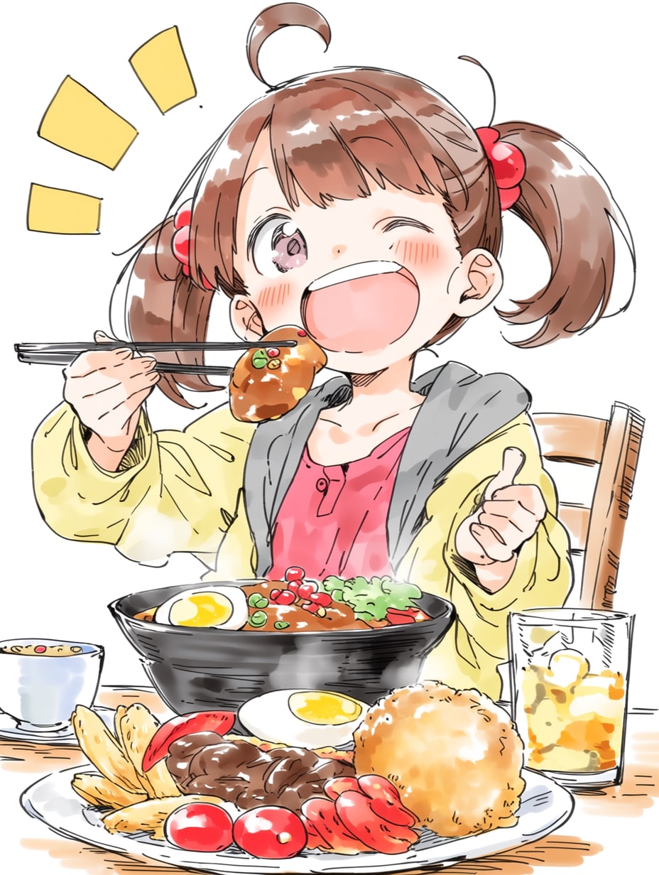 おいしい顔って、こんな顔。 | の人気AIイラスト・グラビア