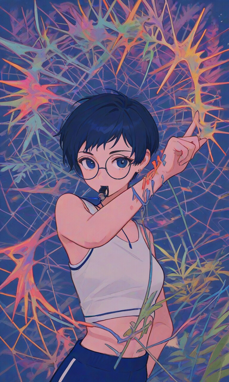 笛吹少女 切り絵風 | の人気AIイラスト・グラビア