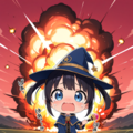 自分の爆裂魔法が思ったより強すぎてびっくりして泣いちゃったちーちゃん！！ 4枚目