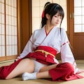 巫女さんコスで」 3枚目