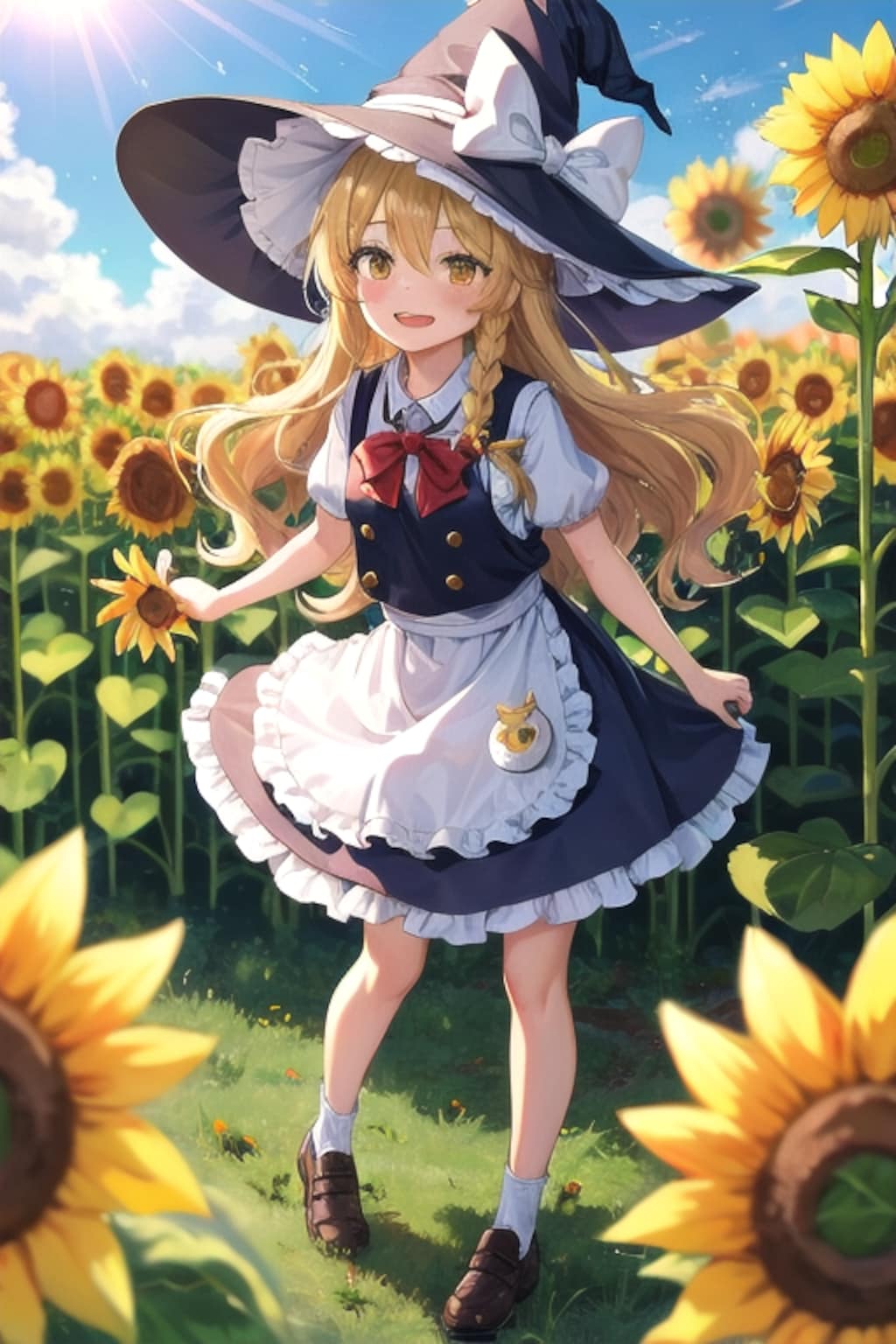 向日葵がいっぱい咲いているんだぜ