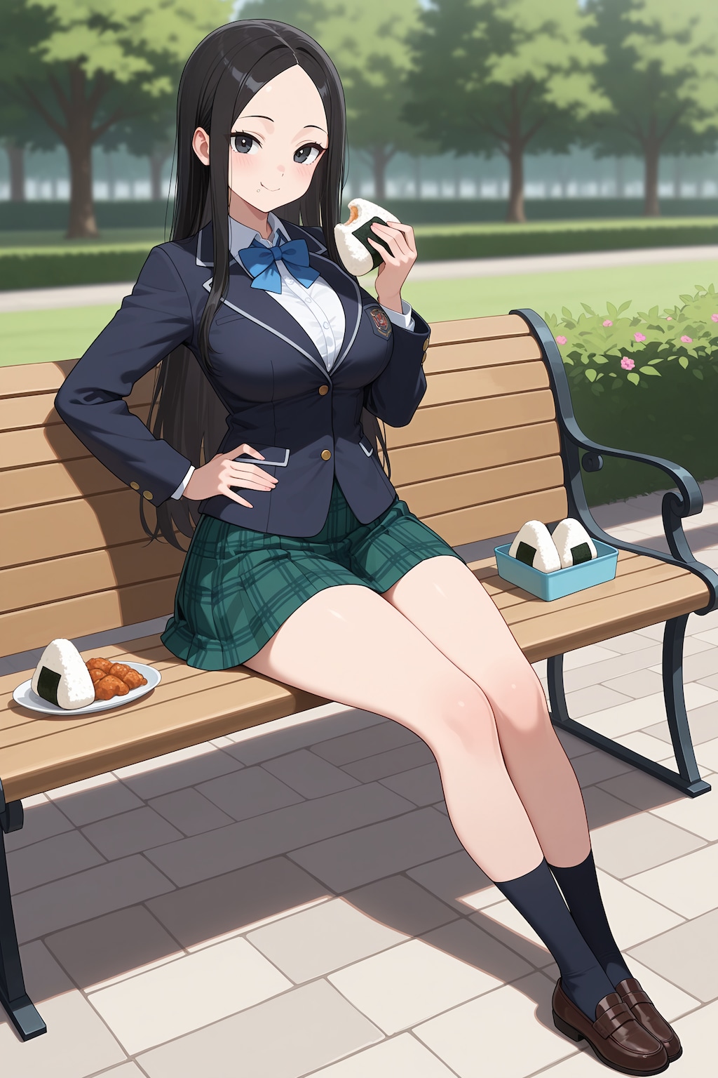 おむすびを食べるいさみん