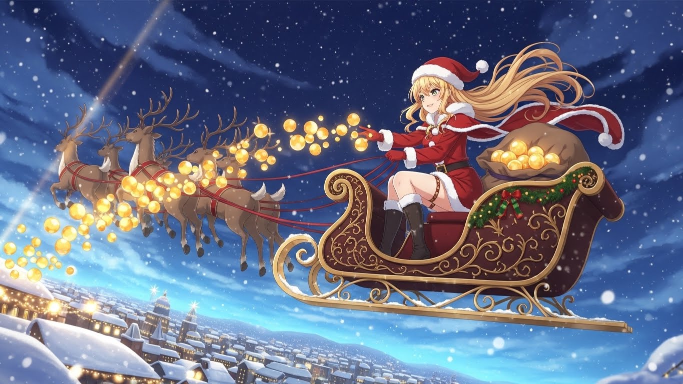 キンタマばら撒きサンタガール | の人気AIイラスト・グラビア