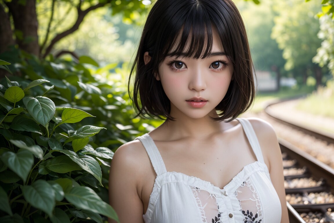 夏草の線路
