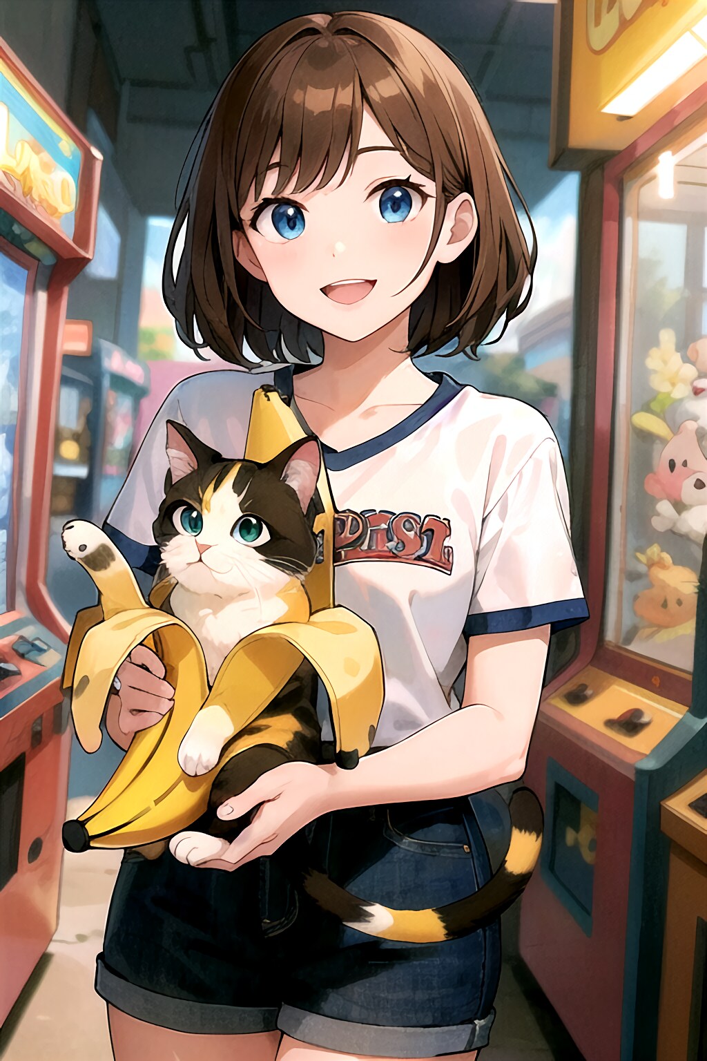 バナにゃんぬいぐるみ取れたよ