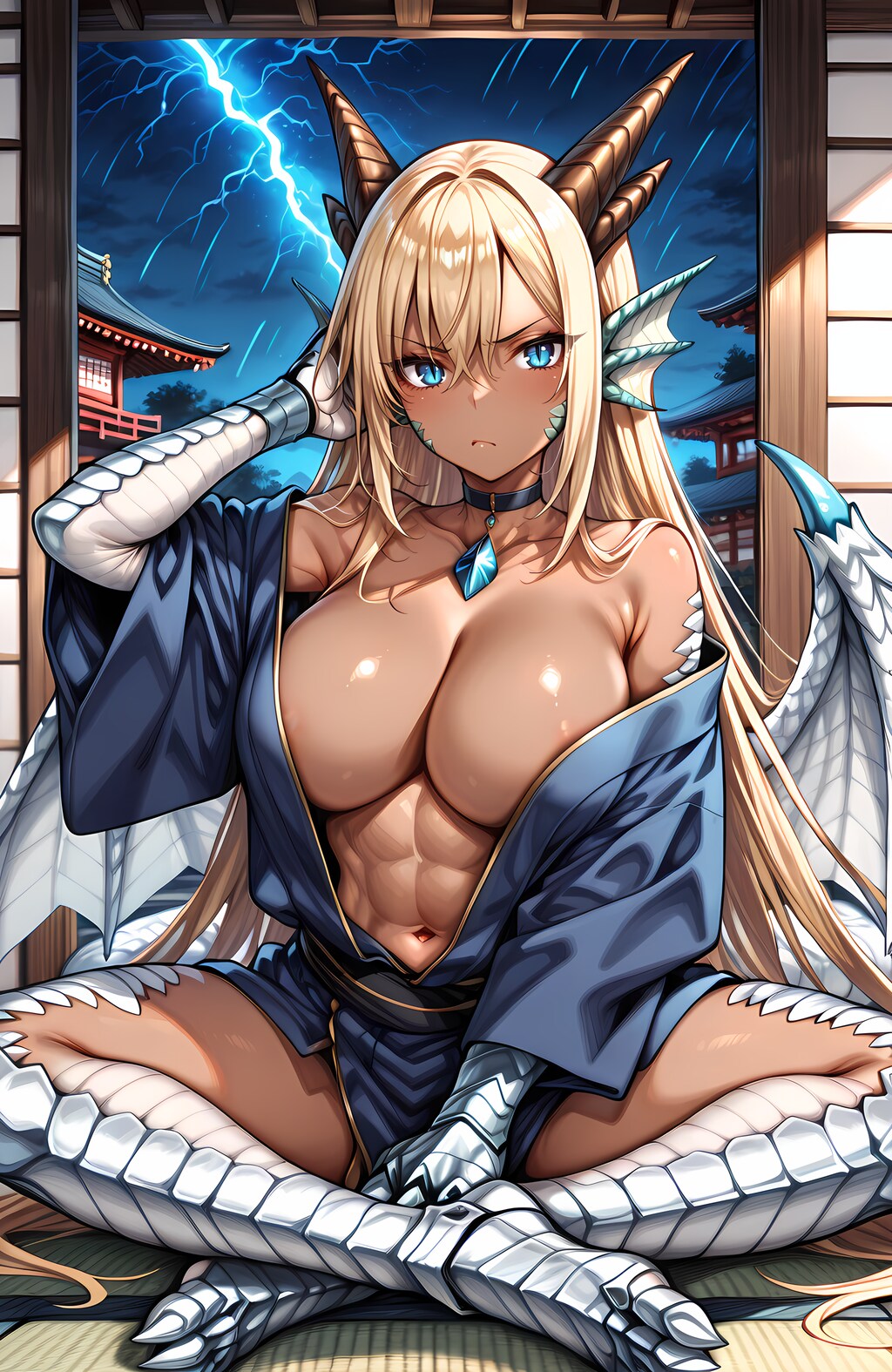 寝起きで不機嫌な竜神様