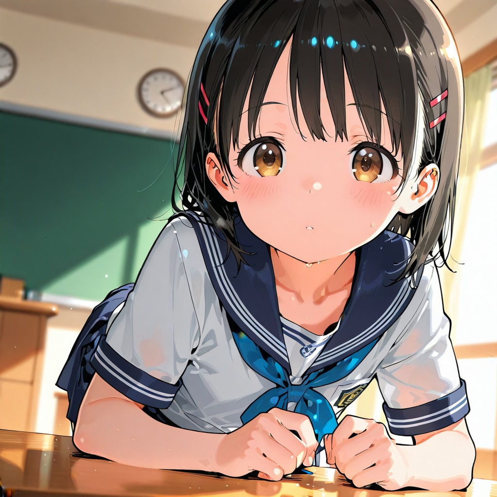 設定書の女の子