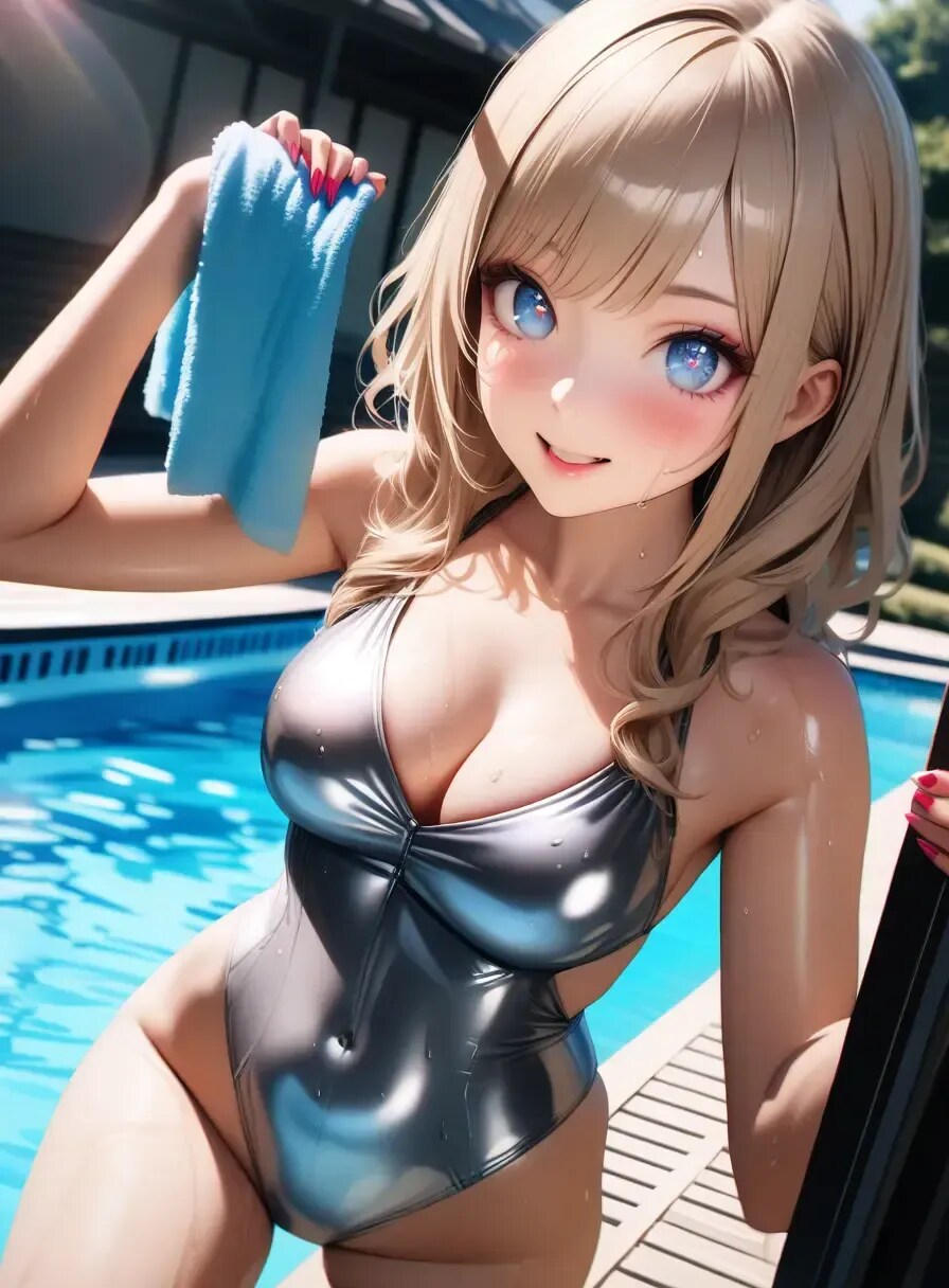メタリック競泳水着