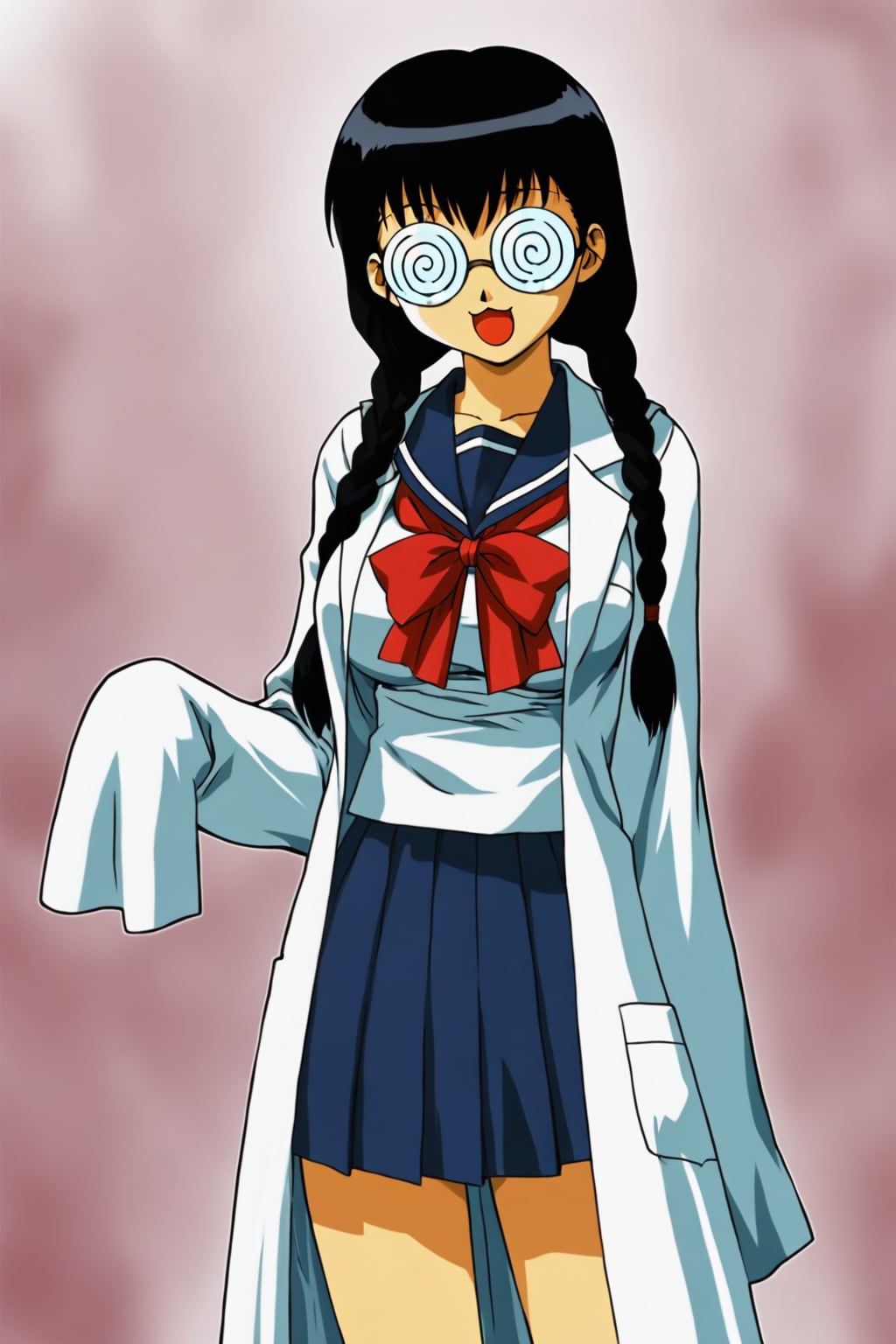 レトロなおさげちゃん