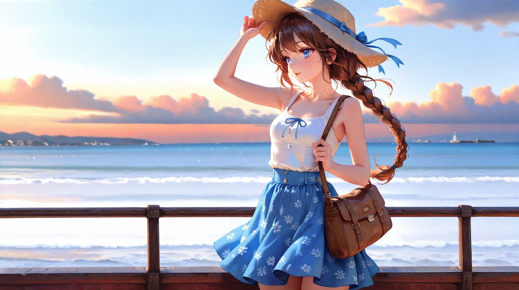 油絵調のタッチで