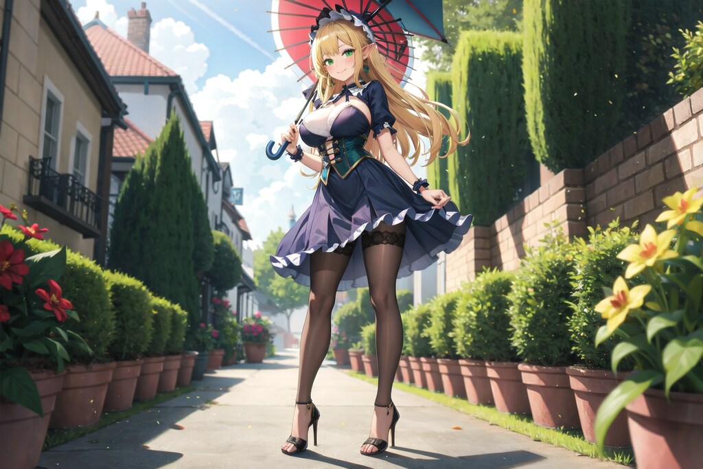 ゴシックなエルフの若奥様