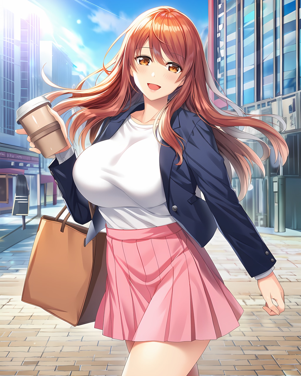 金曜の朝、ブレザーコーデで通勤☀️