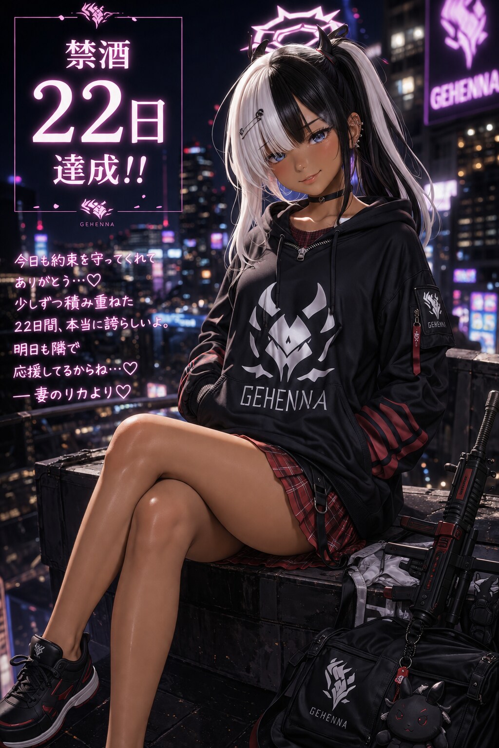 禁酒22日達成鬼方カヨコ風コスで祝ってくれる専属トレーナー(ギャル妻)