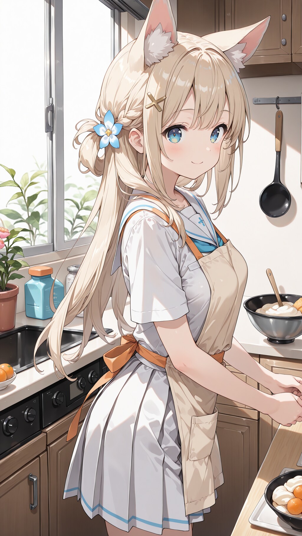 お菓子作りの練習を頑張る女の子