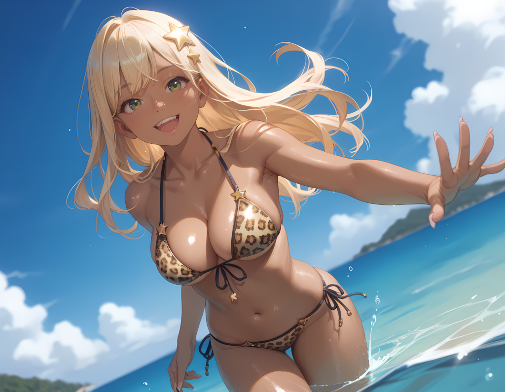 ギャルと夏の海