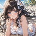 海辺の純白姫 5枚目
