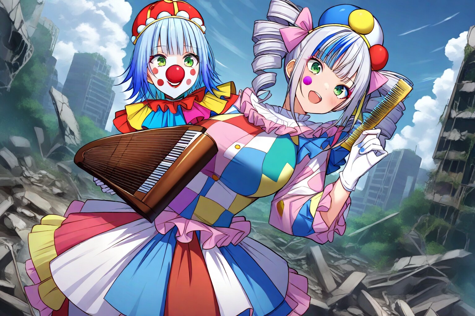 廃墟ピエロ2人組
