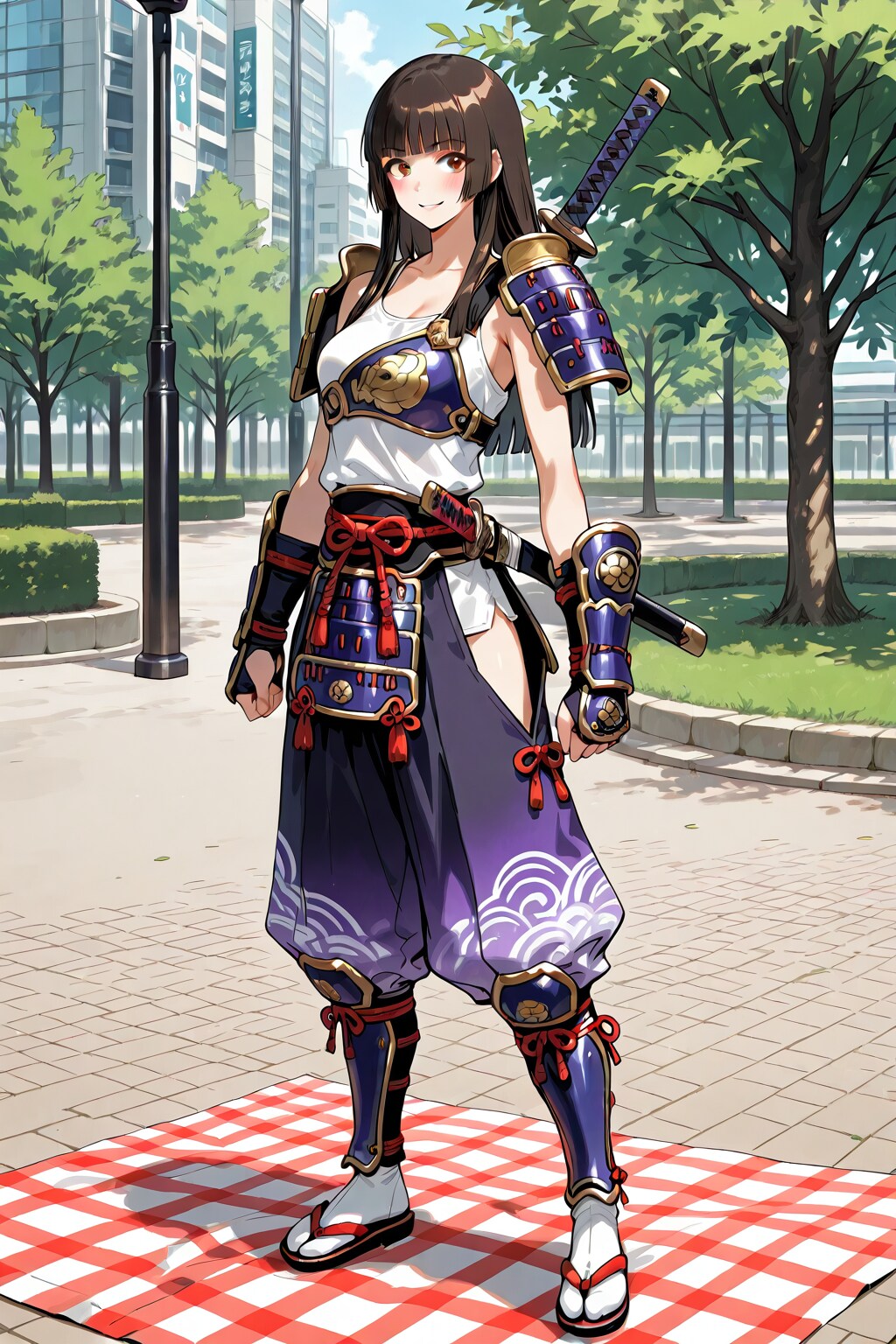 かっこかわいい武道家細川百合香の日比谷公園ピクニック
