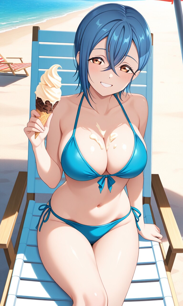 ビキニとアイスクリームと四季ちゃん👙🍦😍❤️