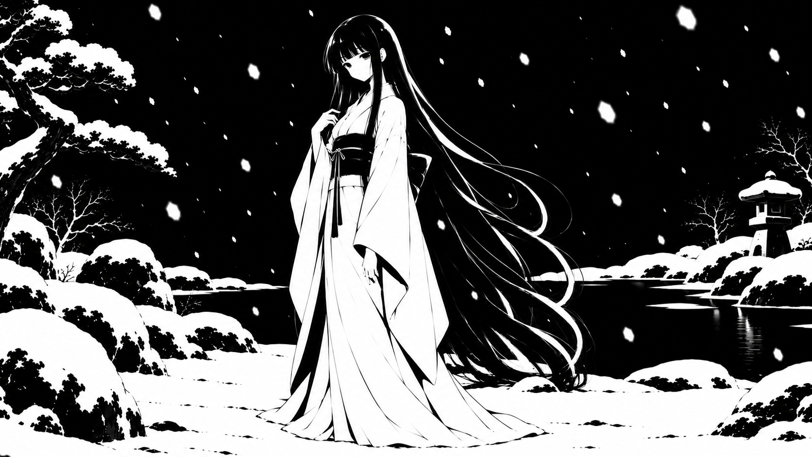 雪夜美人 | の人気AIイラスト・グラビア